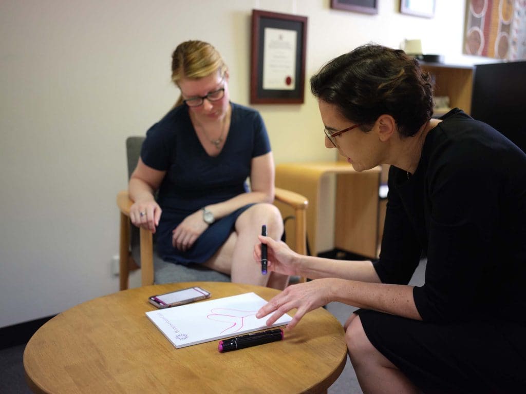 Patient consultation at Women's Health Circle