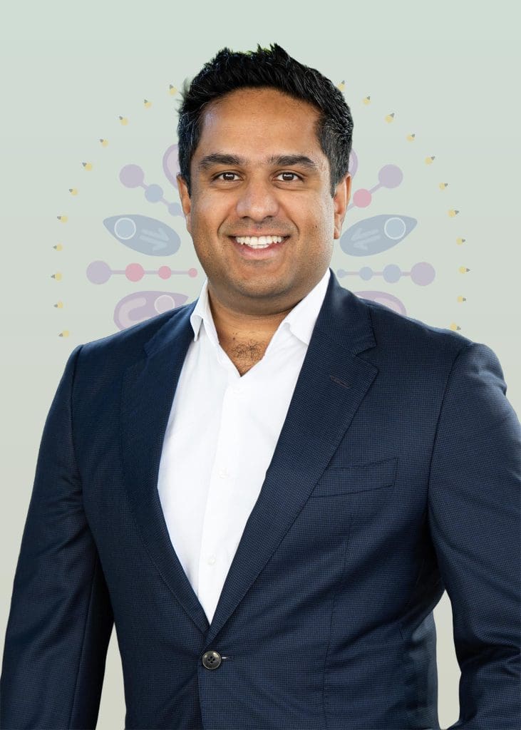 Dr Rosh Samuel, specialist paediatric and fetal cardiologist, clinical headshot at Women’s Health Circle ultrasound service in North Queensland